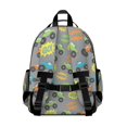 thumbnail image 3 of Monster Cartoon Truck Gray Pattern Cute School Backpack Bag for School with Padded Back and Adjustable Shoulder Straps 15.25"x11.5"x5.25", 3 of 5
