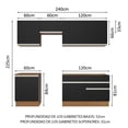 thumbnail image 3 of Cocina Integral Completa Modular Madesa Glamy 240cm MN 08, 3 of 5