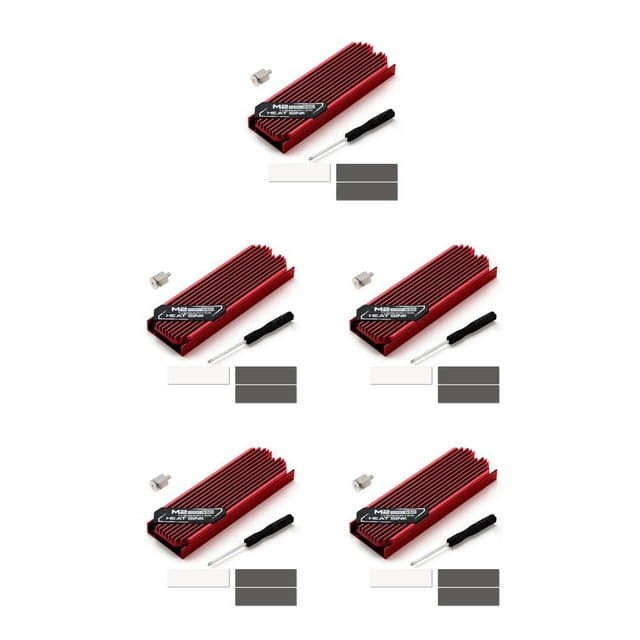 Sidaley SSD Sink Unidad de estado sólido Radiador de refrigeración M.2 2280 SSD Disipation Cooler con almohadillas térmicas para PC de escritorio Type5 NO5