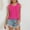 Pink, variant on Sleeveless Tank Tops for Women Round Neck Womens Camisole Plus Size Plain Ribbed Pullover Undershirts Pink