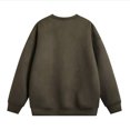 thumbnail image 3 of Blusas y camisas de manga larga con cuello redondo para hombre, sudadera holgada con cuello redondo de color liso, blusa de poliéster para hombre, 3 of 3