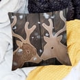thumbnail image 2 of BANET Wooden Square Throw Pillow Covers , Christmas Decorative Pillowcase with Hidden Zipper, Throws for Home 22x22in, 2 of 5