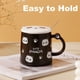 thumbnail image 3 of Taza de panda de 370ml con tapa, cuchara, taza de agua de cerámica de dibujos animados, taza de café para desayuno en el hogar, 3 of 5