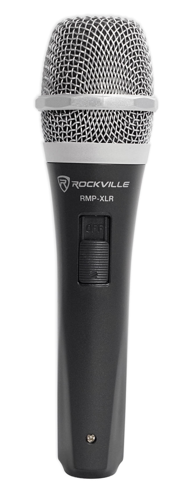 2 Rockville RMP-XLR Dynamic Cardioid Pro Microphones + 10' XLR Cables+2 Clips