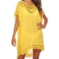 thumbnail image 3 of Ochine Women's Swimsuit Beach Crochet Cover Up Shirt Bikini Beachwear Bathing Suit Beach Dress, Average Size, 3 of 6