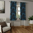 thumbnail image 2 of Ambesonne Grommet Curtain, , 50"x120", Charcoal Grey Azure Blue, 2 of 5