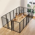 thumbnail image 5 of Yaheetech 47" Tall 16-Panel Foldable Metal Dog Playpen with Door, for Indoor Outdoor, Black, 5 of 5