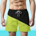 thumbnail image 5 of Jjayotai George Shorts Men, Men Quick Dry Board Shorts, Bathing Suit Breathable Color Block Shorts with Drawstring Pockets for Surfing Beach Summer, 5 of 6