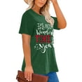 thumbnail image 4 of XCHQRTI Christmas Tree Shirt for Women Plus Size Tshirt Short Sleeve Graphic Top, 4 of 11