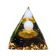 thumbnail image 1 of Crystal Energy Generator Pyramid Gold Foil Piedra Curativa Recolección Positiva, 1 of 8