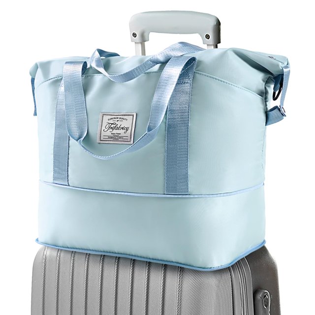 Bolsa de viaje Trifabricy, grande, impermeable, azul, para mujer