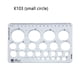 thumbnail image 5 of Seitruly Escala de regla transparente Reglas portátiles Plantilla de herramienta de medición multifuncional Suministro de círculo de dibujo para Kits de experimentos de química Círculo pequeño, 5 of 6