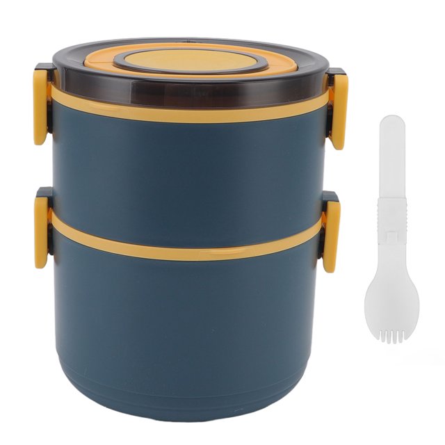 Oubit Boîte à Lunch Empilable, Boîte à Lunch Empilable 1600ml Boîte à Lunch en Acier Inoxydable Conteneurs Alimentaires Thermiques de Meilleure Qualité