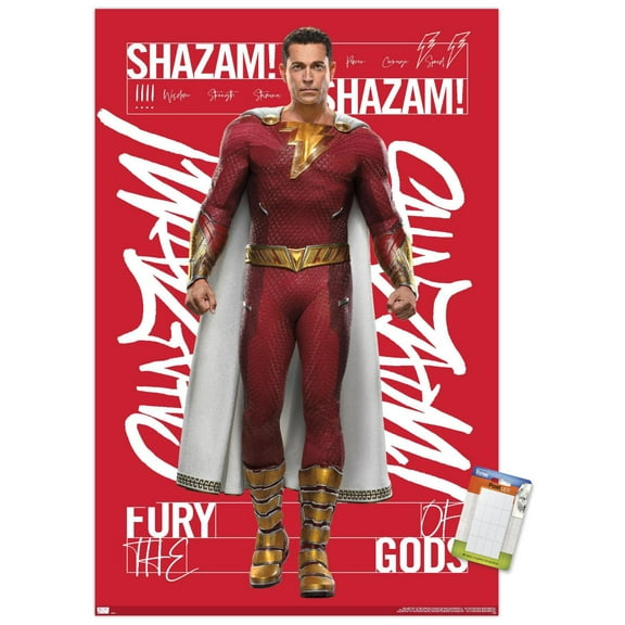 DC Comics Movie Shazam! Fury of the Gods - Shazam! Wall Poster, 22.375" x 34"