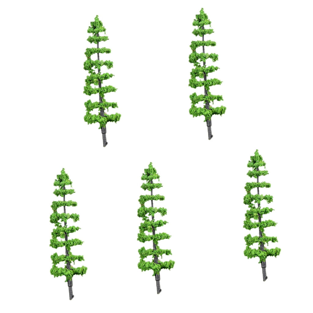 FLAMEER 5 Pieces Miniature Green Willow Trees Garden Ornaments for DIY Dollhouse Decoration Fairy Garden Accessories For Girls Boys Kids