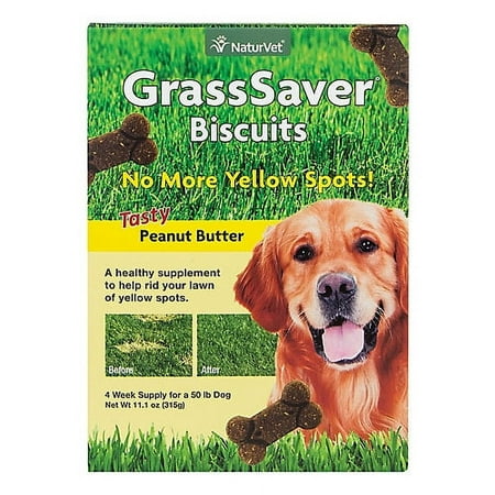 UPC: 0797801034319 | NaturVet – GrassSaver Biscuits for Dogs – Healthy Supplement to Help Rid Your Lawn of Yellow Spots – Enhanced with a Tasty Peanut Butter Flavor – 8 Week Suppy – 22.2oz Twin Pack