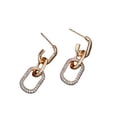 thumbnail image 2 of Aretes dorados de oro laminado con brillos, 2 of 6