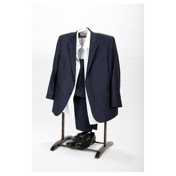 Deluxe Hardwood Clothes Valet Stand (Red Mahogany)