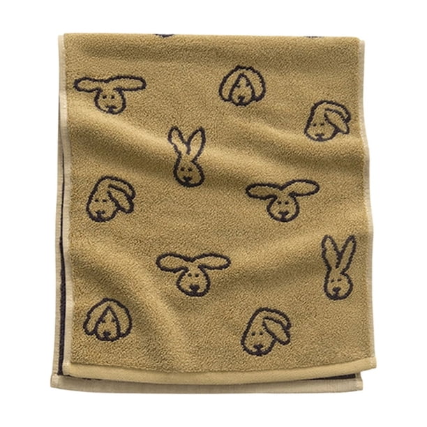 Yhmxh Decoración del baño Toalla de jacquard con diseño de conejito de Pascua, extra gruesa, extra grande, absorbente, de algodón puro, hilo teñido, suave para el baño y el lavado de cara.