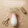 thumbnail image 3 of REGALWOVEN Modern Tall Ceramic Vase for Home Decor, Slim Matte Decorative Flower Vases for Centerpieces, Minimalist Bud Vase Pink 4.3"L x 4.3"W x 9.6"H, 3 of 6