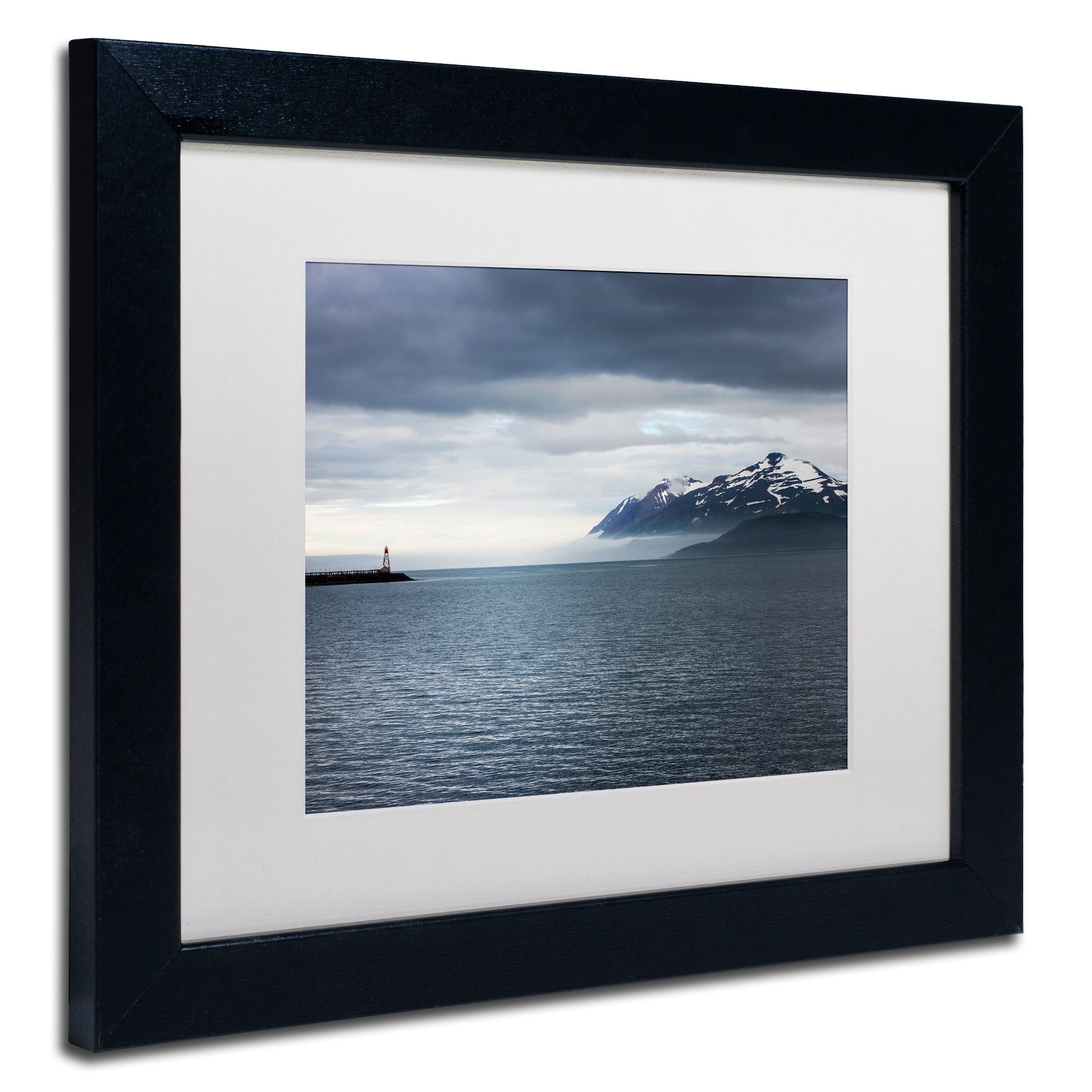 Trademark Fine Art 'I Walk the Line' Canvas Art by Philippe Sainte-Laudy, White Matte, Wood Frame