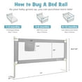thumbnail image 2 of Gymax 77'' Bed Rails for Toddlers Vertical Lifting Baby Bed Rail Guard with Lock Grey, 2 of 9