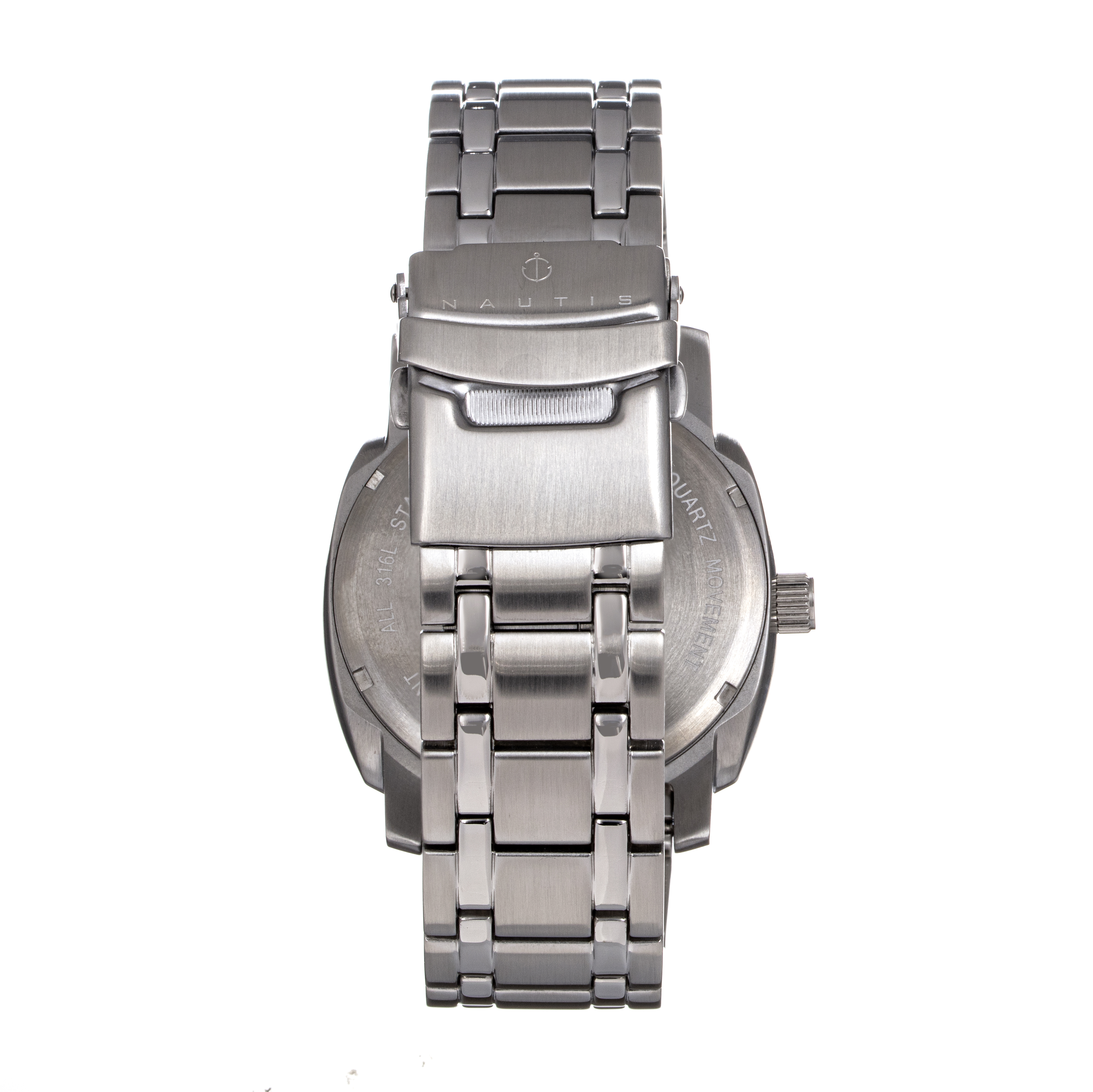 NWT Nautis Stealth Quartz Grey Dial Men\'s Watch Nautis Stealth Bracelet Watch w/Day/Date - Grey - Walmart.com main image 2