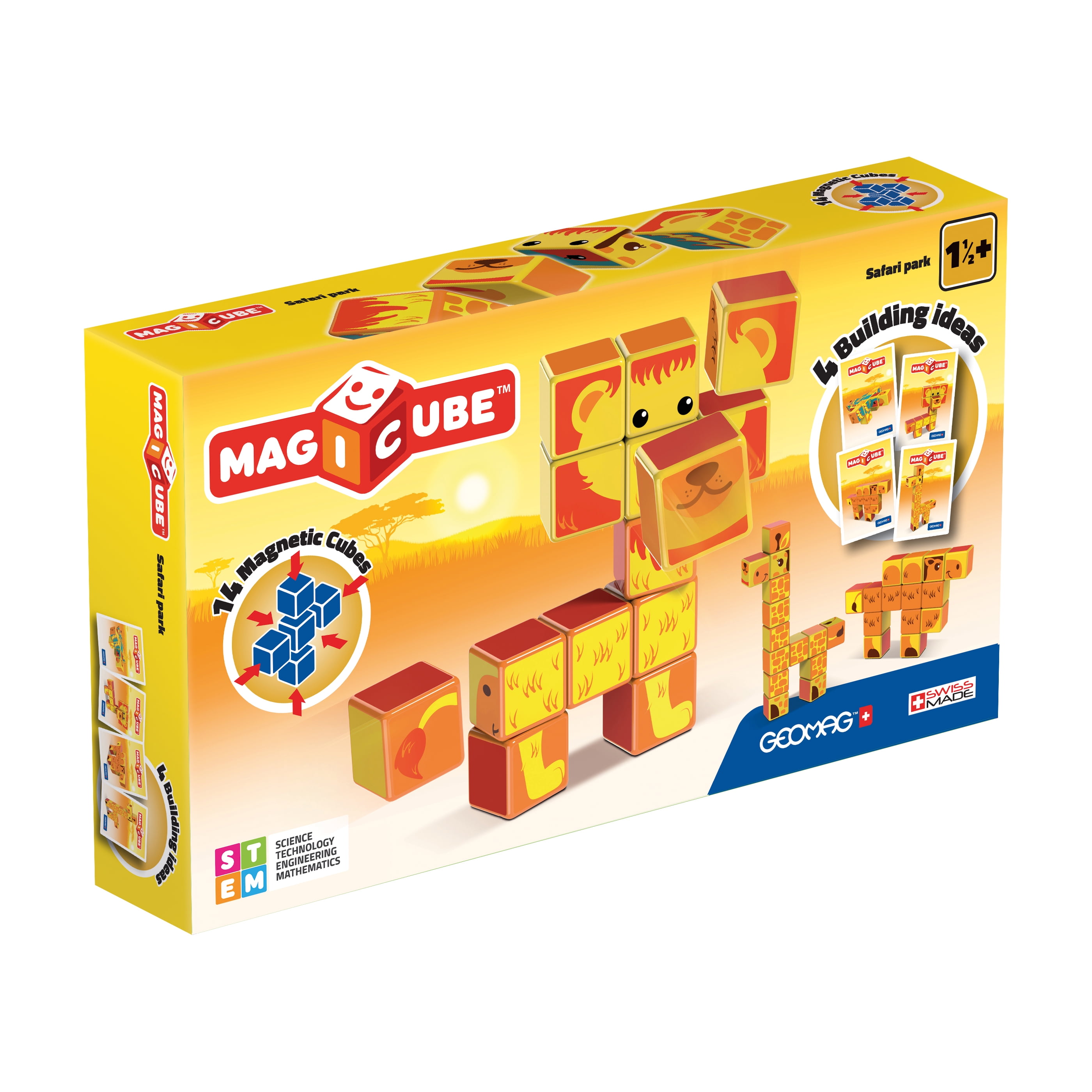 Geomag - Magicube 14 piece Safari Park