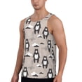 thumbnail image 2 of Fotbe Cartoon Bear Brown Pattern Men's Quick Dry Workout Tank Top Gym Muscle Tee Fitness Bodybuilding Sleeveless T Shirt Breathable Workout Shirt-Large, 2 of 9