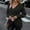 Black, variant on Amidoa V-Neck Womens Sweaters Long Sleeve Black Wrap Shirring Hem Cable Knit Sweaters Cardigans for Women M