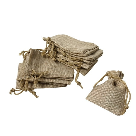 Linen Gift Bag - US New 50PCS Bag Natural Linen Pouch Drawstring Burlap Jute Sack Gift Bags 180mm x 130mm