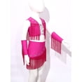 thumbnail image 6 of Linjinx 3 Piece Girls Sparkle Western Cowgirl Dance Outfit Set Hot Pink 10, 6 of 7