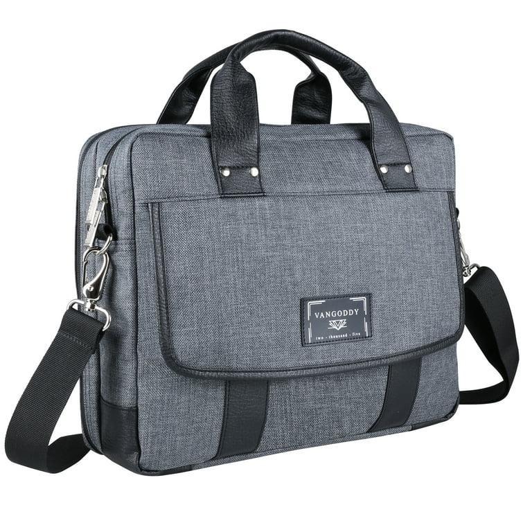 Vangoddy Chrono Professional Series Formal Laptop Bag for 11 to 12 inch Laptops and Tablets Charcoal Grey - Msblea131