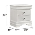 thumbnail image 4 of JERFIT Modern Queen Bedroom Set with LED Headboard, 4-Piece Upholstered Bed Frame, Dresser, Mirror & Nightstand in White, 4 of 10