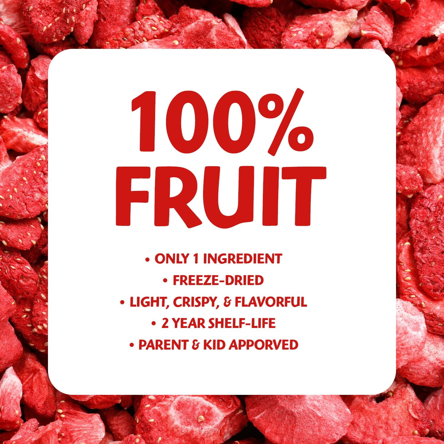 Brothers All Natural Freeze Dried Fruit Crisps, Strawberry, 0.26 Oz (Pack of 12), Made with 100% Fruit, Gluten Free, Soy Free, Vegan, Healthy Snack, Lunch Box Ready | Packaging May Vary