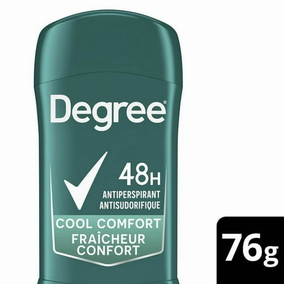 Degree Bâton Antisudorifique pour Hommes, Confort Frais, Protection contre la Transpiration et les Odeurs pendant 48 Heures, 76 g