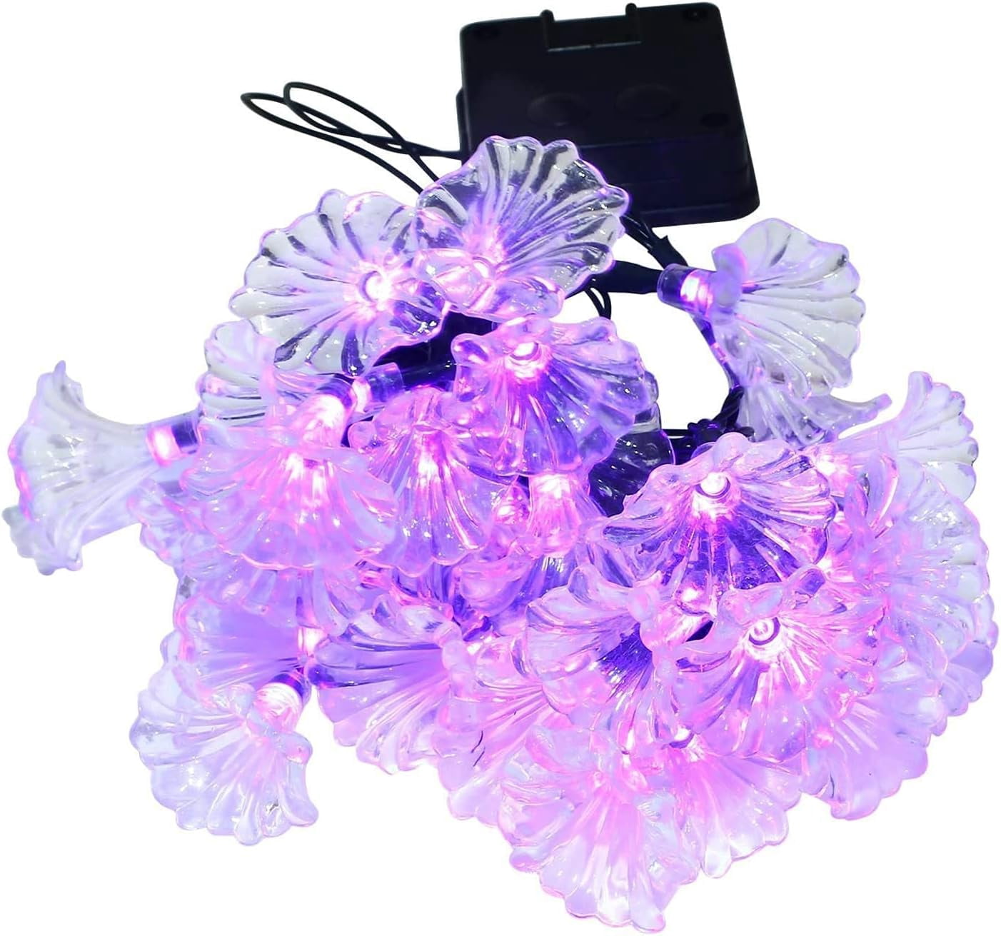 Solar String Lights Garden, 4.5m 20LED Solar Morning Glory Fairy String Lights Solar String Lights Outdoor Waterproof Solar Flower String Lights
