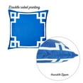 thumbnail image 5 of Geometric Blue&White Square 18" x 18" Throw Pillow Cover, 5 of 8
