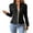 Black, variant on Women's Lace Splicing Crop Blazer Long Sleeve Solid Coat Casual Suit Jacket for Work office Party Night Out Black M