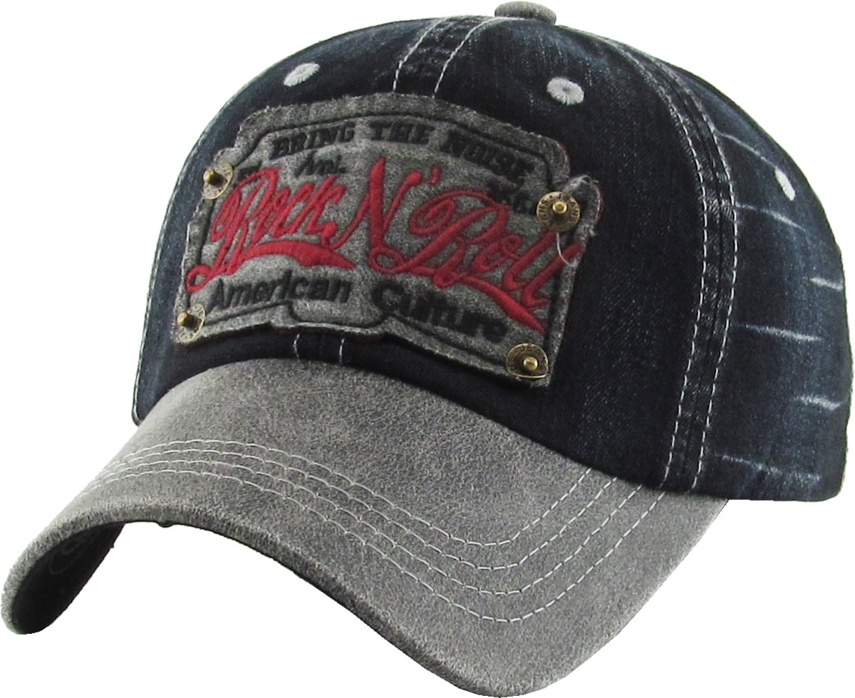 KBETHOS - Vintage Distressed Hat Baseball Cap - Rock N' Roll - KBETHOS
