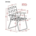 thumbnail image 4 of Chaise à sangles tressées en acier, 4 of 5