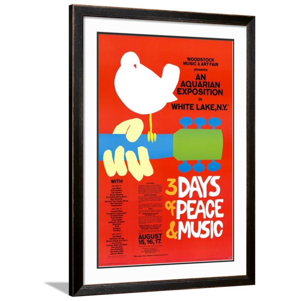Woodstock Framed Poster Wall Art 32x44
