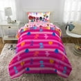 thumbnail image 3 of Trolls Kids Twin Bed in a Bag, Comforter and Sheets, Pink, DreamWorks, 3 of 10
