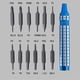 thumbnail image 4 of Screwdriver Set, Pen Style Manual Screwdriver,Blue, 4 of 5