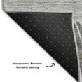 thumbnail image 6 of HomeRoots 655372 9 x 12 ft. Charcoal & Silver Abstract Transitional Washable Machine Made Rectangle Area Rug with UV Protection, 6 of 9