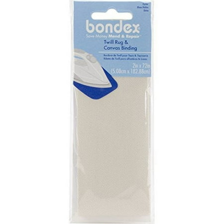Wrights Bondex Iron On Twill Rug and Canvas Binding 2 inch x 2 Yards Oyster 230 090-28 (3/pkg)