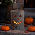 thumbnail image 2 of ievspot Halloween Pumpkin Candlestick Holders Retro Resin Candle Lanterns Halloween Pumpkin Candle Holder Retro Resin Hollow Candlestick for Vintage for Fall, 2 of 8