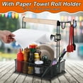 thumbnail image 6 of UPTRUST Grill Caddy, BBQ Caddy with Paper Towel Holder, Picnic Condiment Utensil Caddy for Outdoor Camping, Barbecue Accessories Storage Organizer for Griddle Grilling Tool, 6 of 12