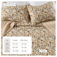 thumbnail image 3 of Floral Quilt Set - Lightweight, Soft, All-Season - 2-Piece Reversible Spring Bedding Set (Twin / Twin XL, Golden Meadow), 3 of 6