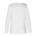 thumbnail image 4 of Womens Tunic Tops Casual Square Neck Long Sleeve Pleated Flowy T-Shirts Striped/Floral Printed Dressy Blouses,White,S, 4 of 5